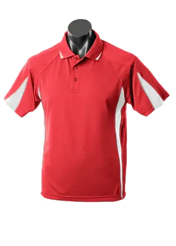 Aussie Pacific Eureka Kids Polo Shirt 3304 Casual Wear Aussie Pacific Red/White/Ashe 6